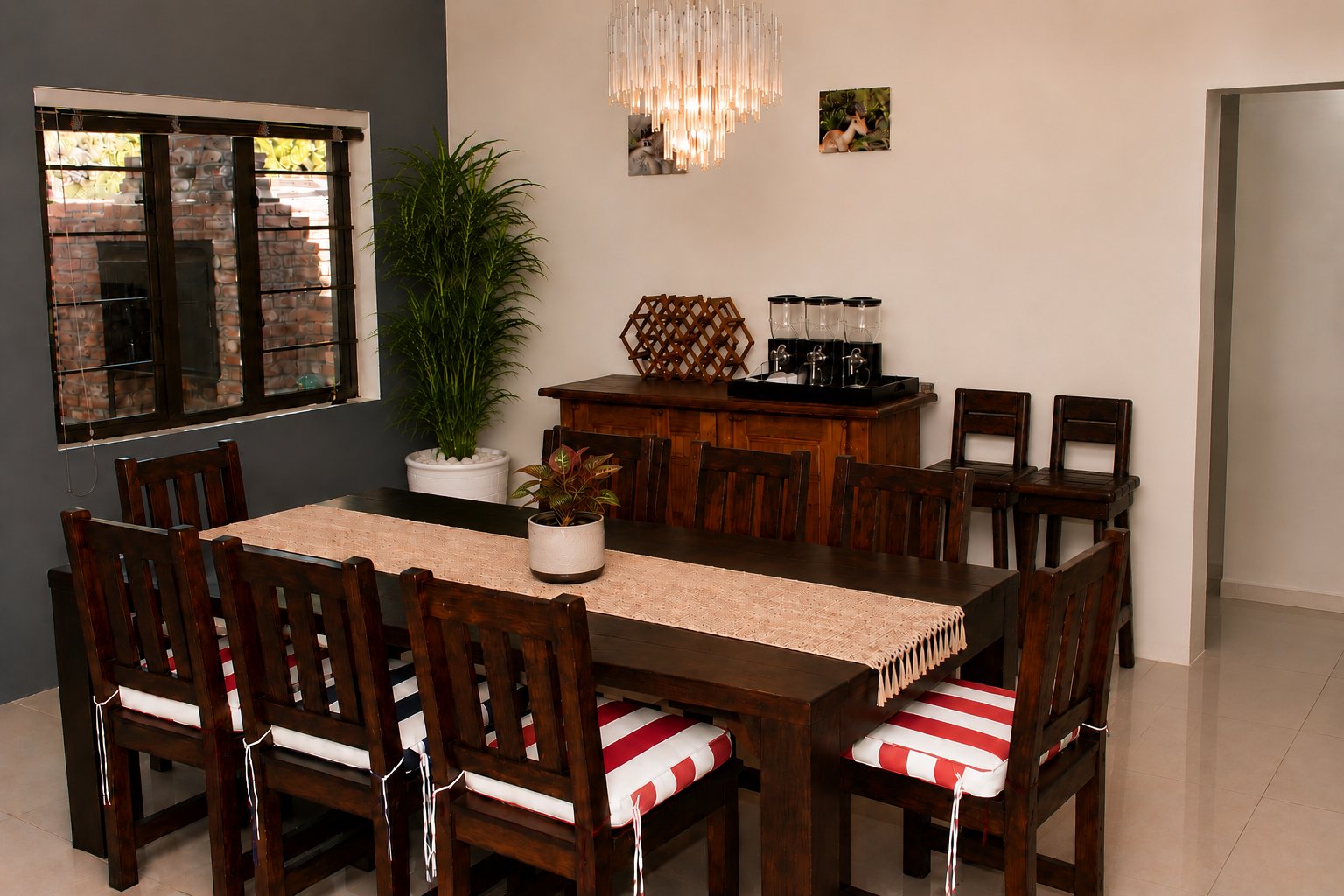 Dining room interior at Meerkat Manor