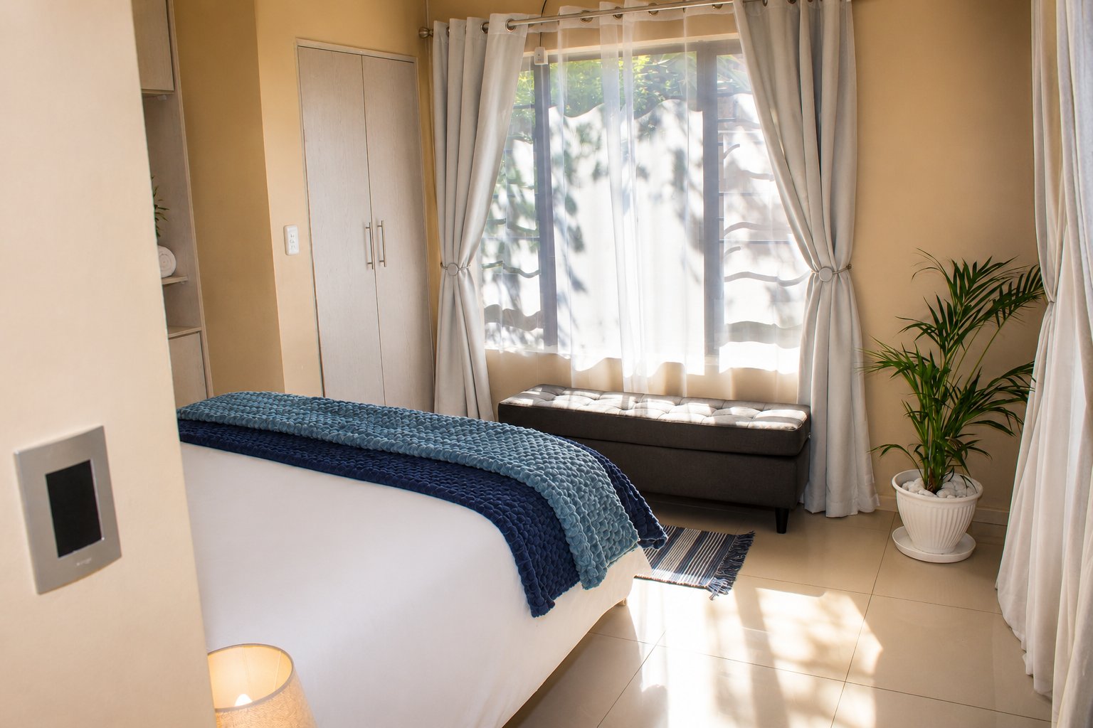 Sapphire room with natural light and window seat